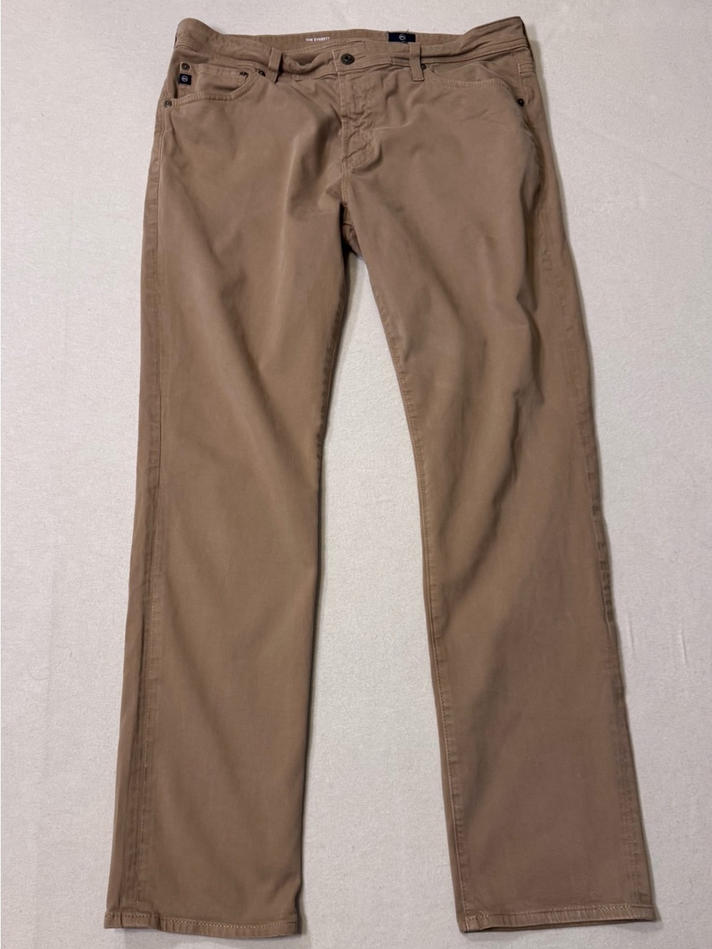 Ag Adriano Goldschmied Men's Straight Jeans in Taupe Brown
